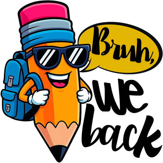 "Bruh We Back" "School"BG615 Port Authority Ultra-Core Cinch Pack