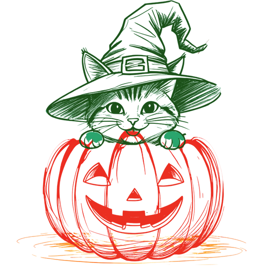 "CAT Pumpkin"G540B Youth LS T-Shirt