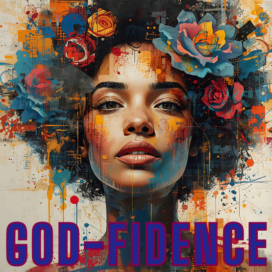 " God-fidence" POSSQE Satin Square Poster " Product: POSSQE Satin Square Poster