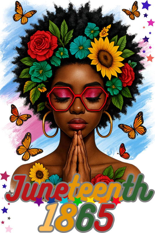 "Juneteenth," "Pray1865" Gildan 5.3 oz. T-Shirt