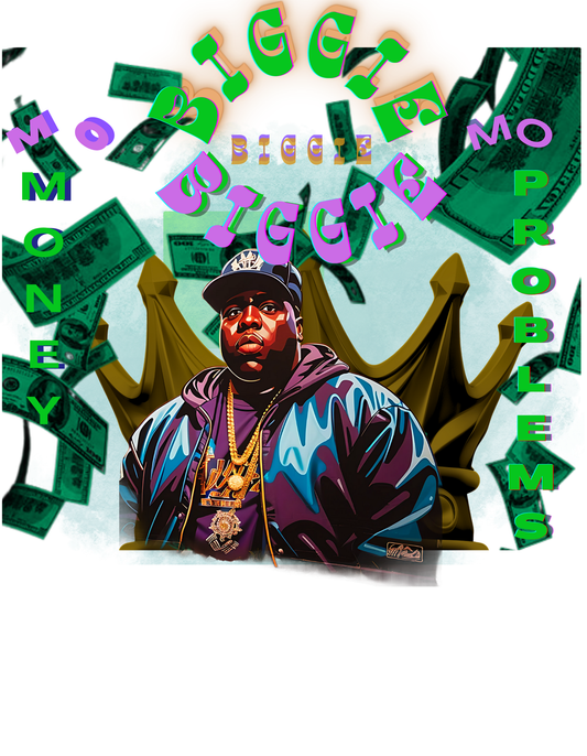 "BIGGIE" Gildan Soft style Tee-Downloadable PNG