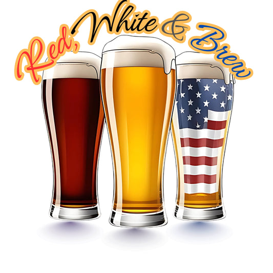 "Red, White and Brew" G540 LS T-Shirt 5.3 oz.