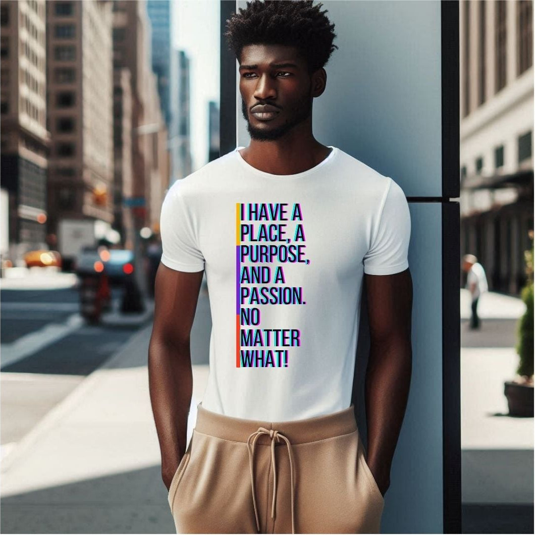 "Place and Purpose" Gildan unisex soft style Tee-Downloadable PNG