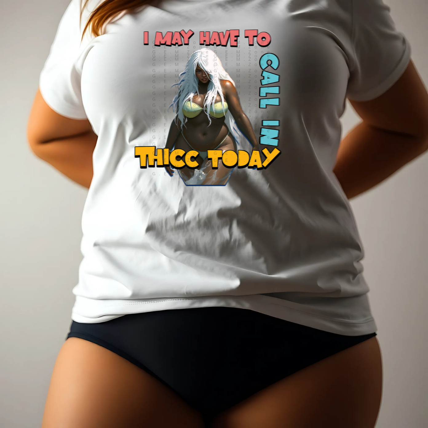 "I MAY "I May HAVE TO CALL IN THICC TODAY" Gildan Soft style Short Sleeve T-Shirt-Downloadable PNG