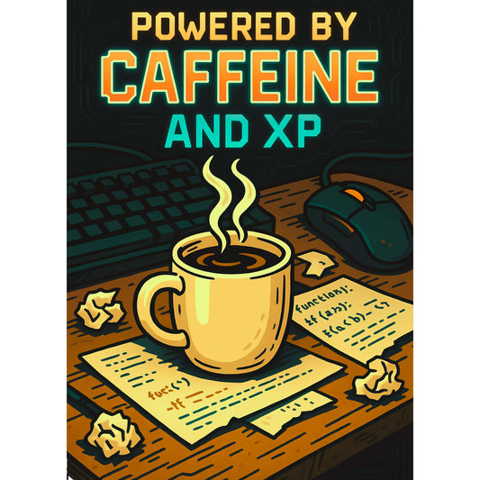 "Powered By Caffeine & XP" G500 Gildan 5.3 oz. T-Shirt
