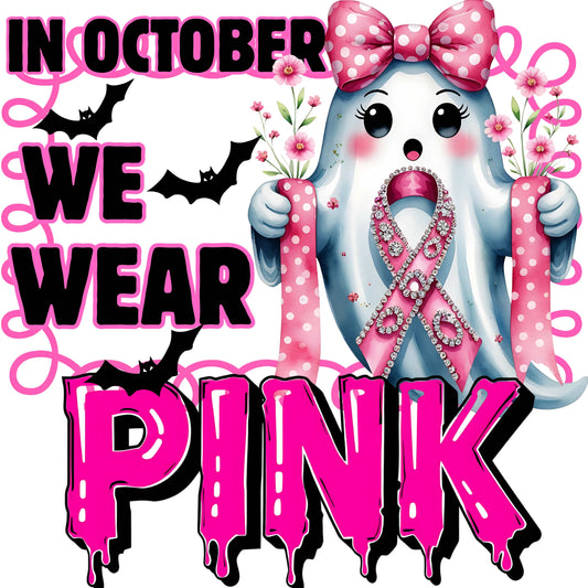 "WE Wear Pink" Halloween G180 Gildan Crewneck Pullover Sweatshirt