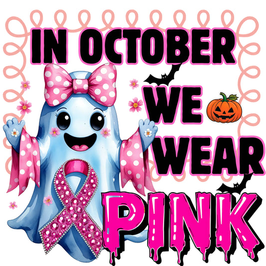 "WE Wear Pink" Halloween G180 Gildan Crewneck Pullover Sweatshirt