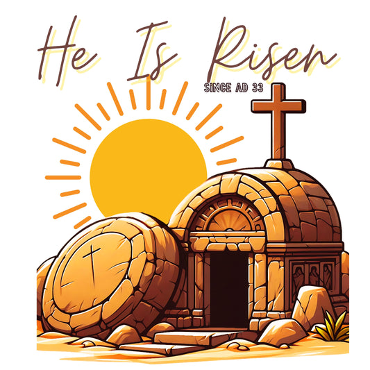 "He Is Risen" Gildan Soft style Tee- Downloadable PNG