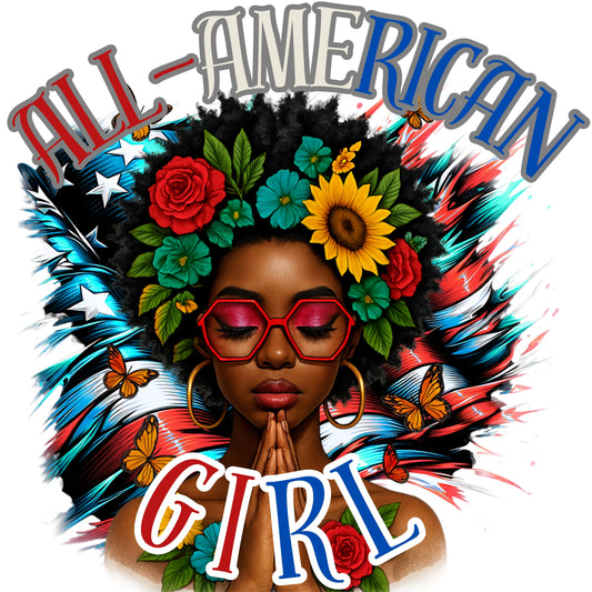 "Independence Day All-American Girl"G540 LS Long Sleeve 5.3 oz.