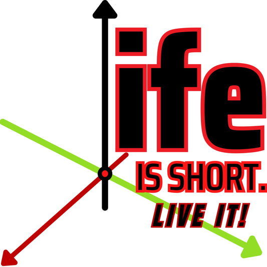 "Life Is Short" G180 Gildan Crewneck Pullover Sweatshirt