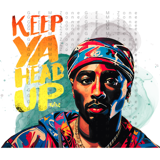 "PAC" Keep Ya Head Up" Gildan 5.3 oz. T-Shirt
