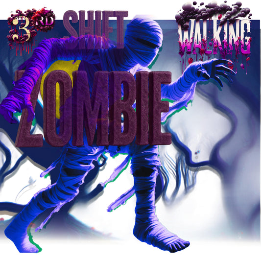 "3RD SHIFT ZOMBIE" Gildan unisex soft style Tee-Downloadable PNG