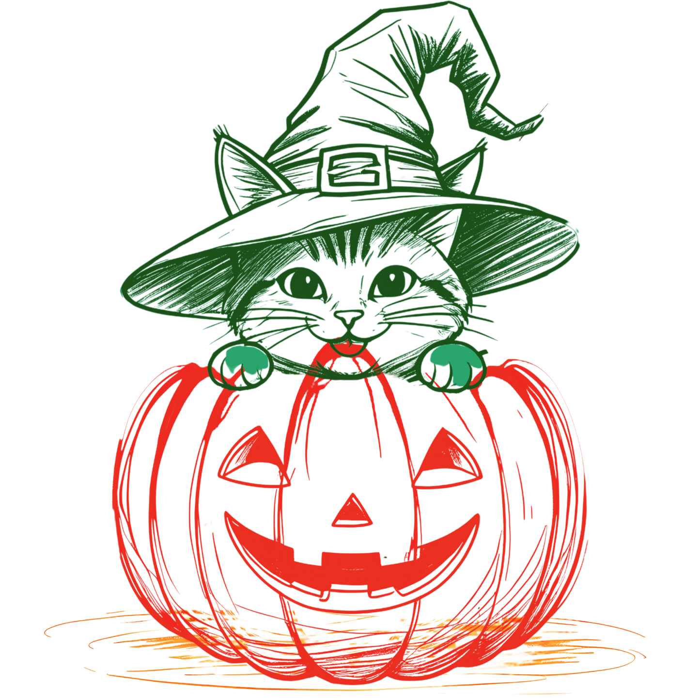 "CAT Pumpkin"G540B Youth LS T-Shirt