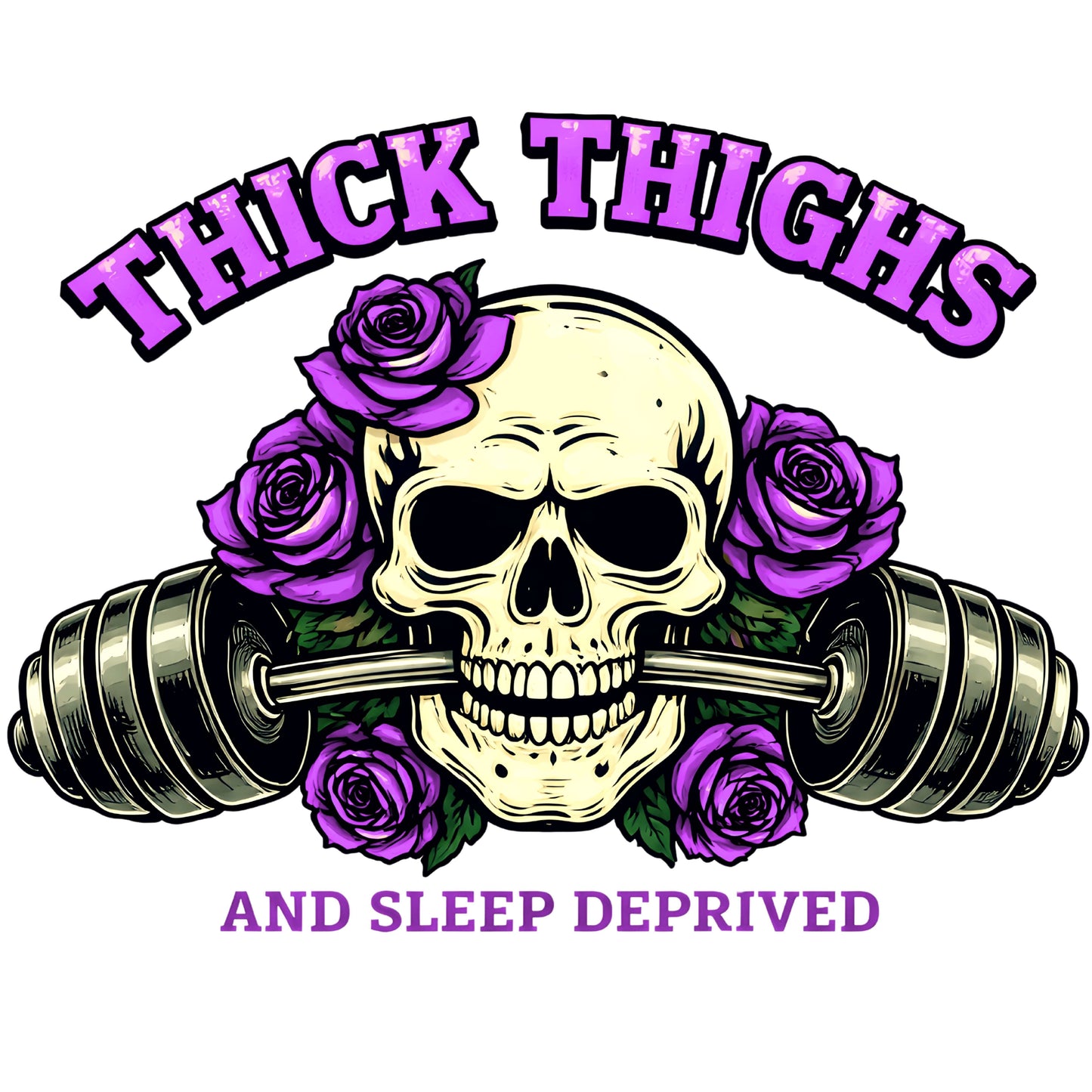 "Thick Thighs" LST353LS Sport-Tek Ladies Long Sleeve Performance V-Neck