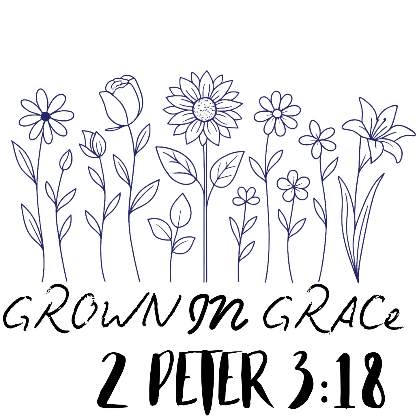 "GROWN IN GRACE" G500 Gildan 5.3 oz. T-Shirt