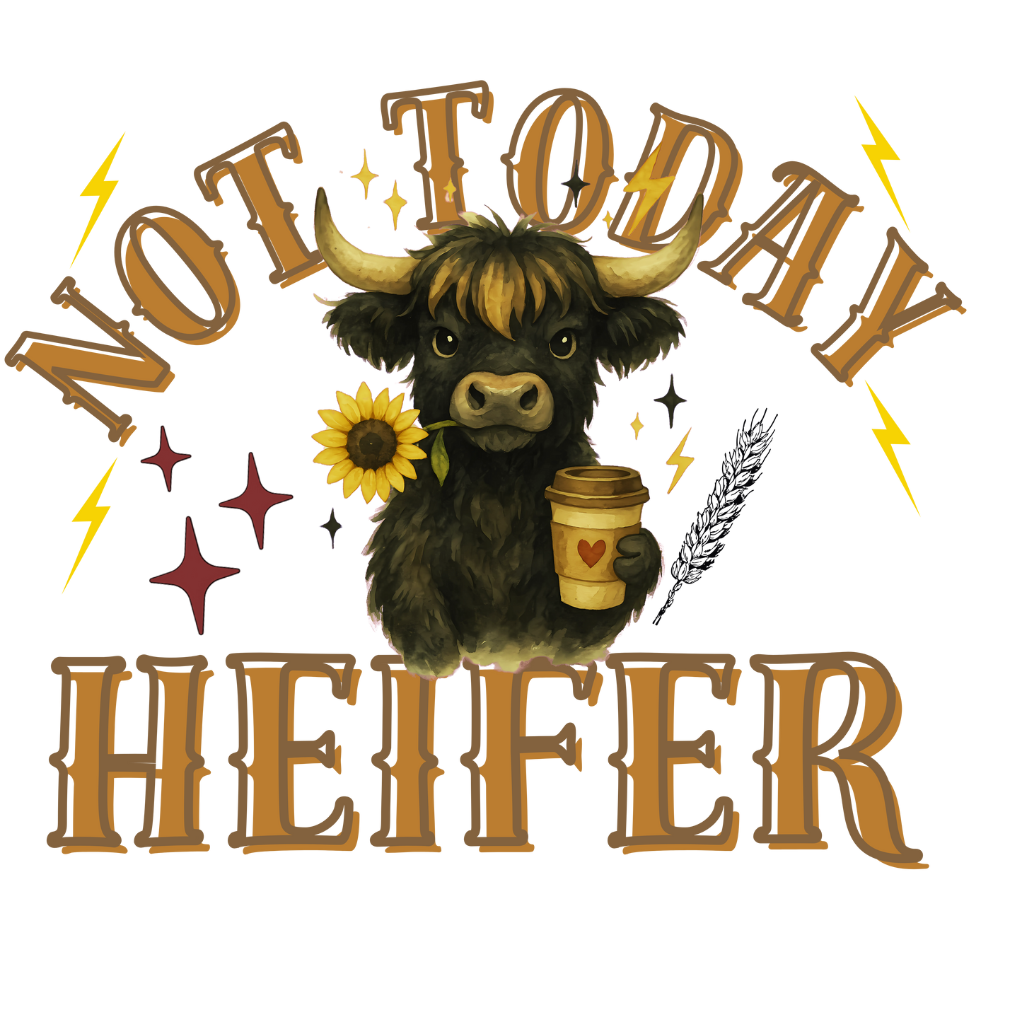 "NOT TODAY" Gildan 5.3 oz. T-Shirt PNG Download