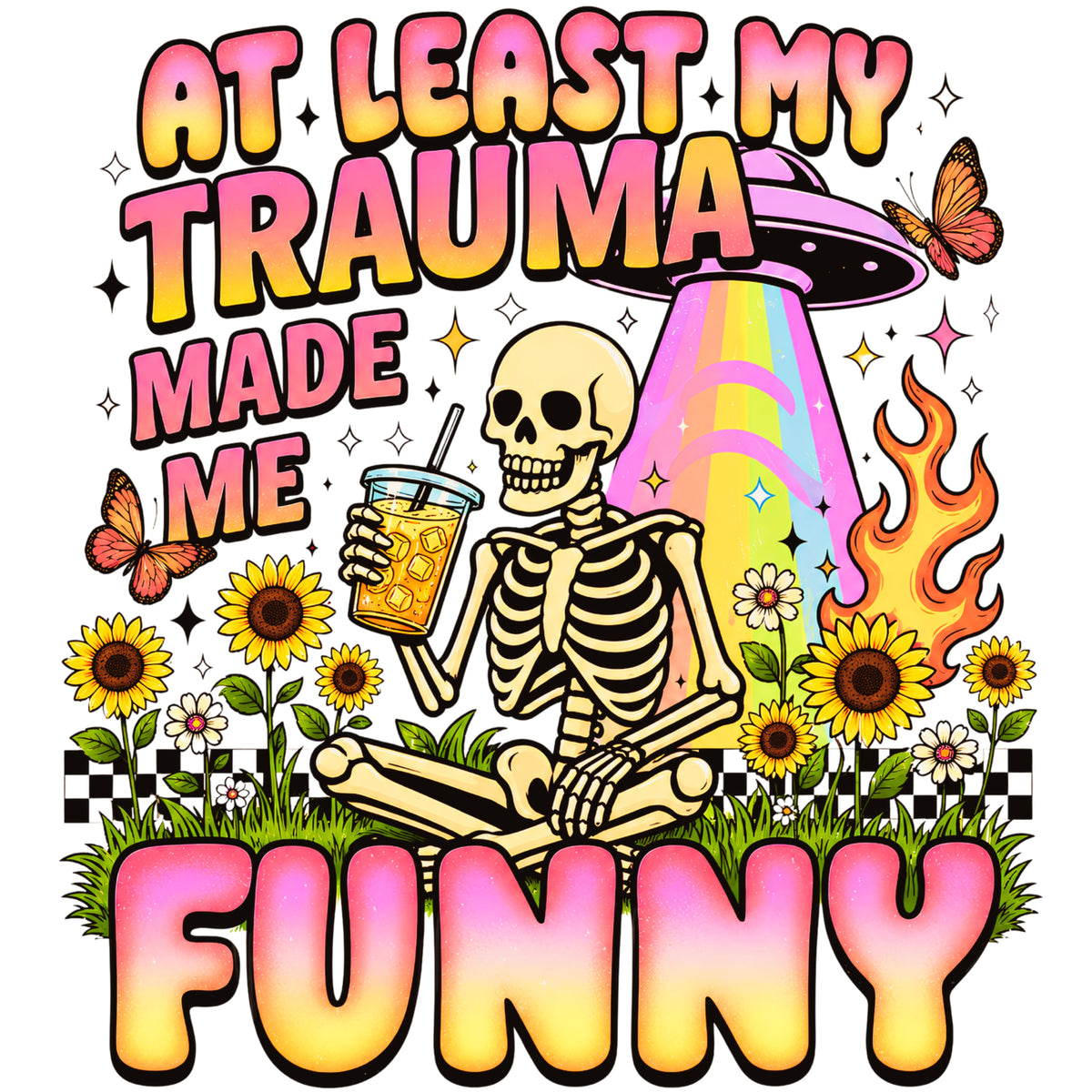 "Funny Trauma" Gildan Unisex Midweight Fleece Hoodie