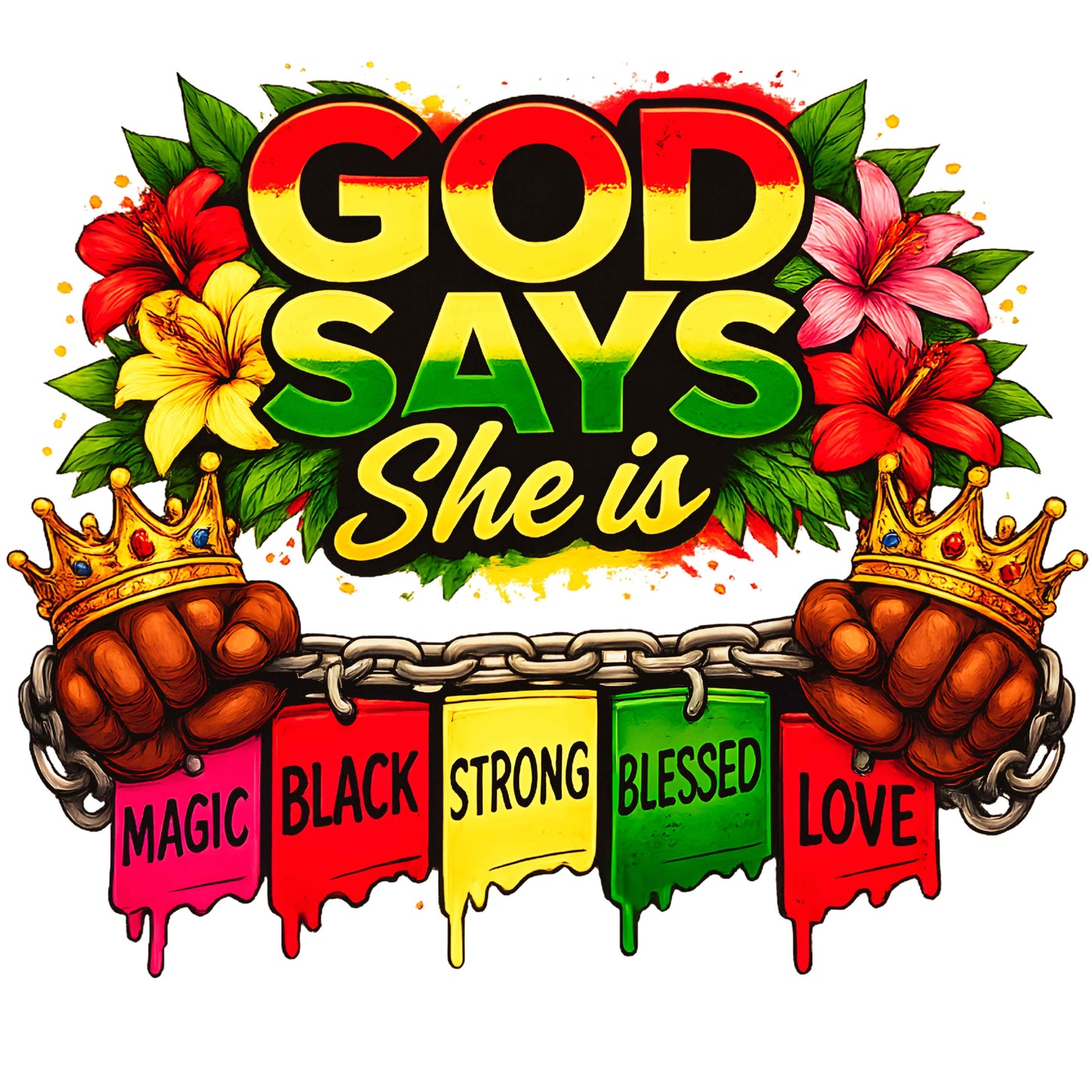 "Gods Says" B6400 Bella + Canvas Ladies Relaxed Jersey Short-Sleeve T-Shirt