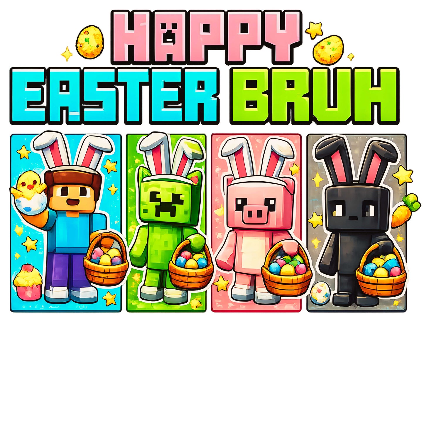 "Happy Easter Bruh" #1 G500B Youth 5.3 oz 100% Cotton T-Shirt