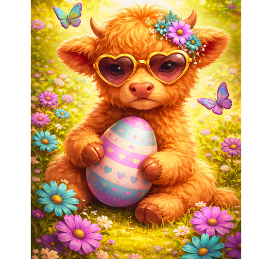 "Happycoweaster#2 3001C Bella + Canvas Unisex Jersey Short-Sleeve T-Shirt