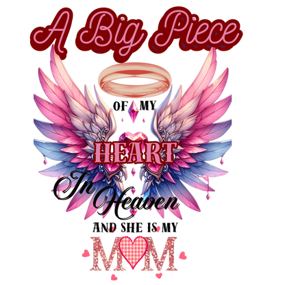 "Mom" Memorial Heart" Gildan Soft style Tee