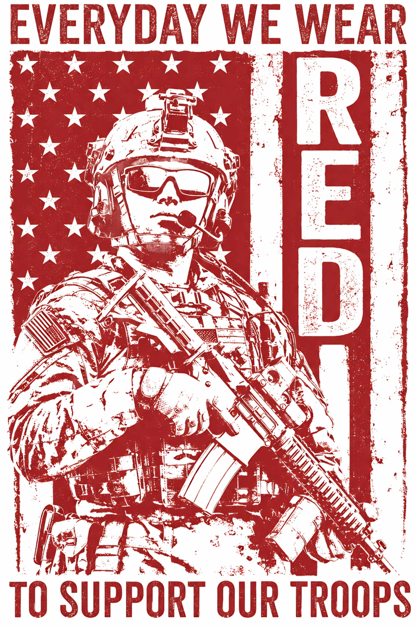 "RED" Bella + Canvas Men's LS T-Shirt